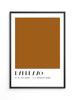 Espresso Braun minimalistisch
