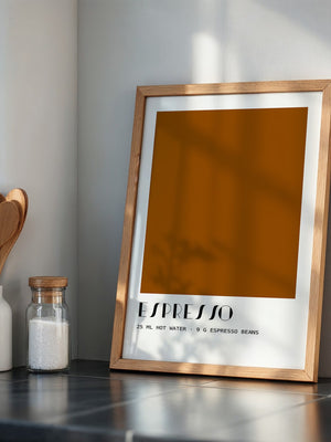 Espresso Braun minimalistisch