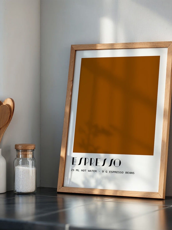 Espresso Braun minimalistisch