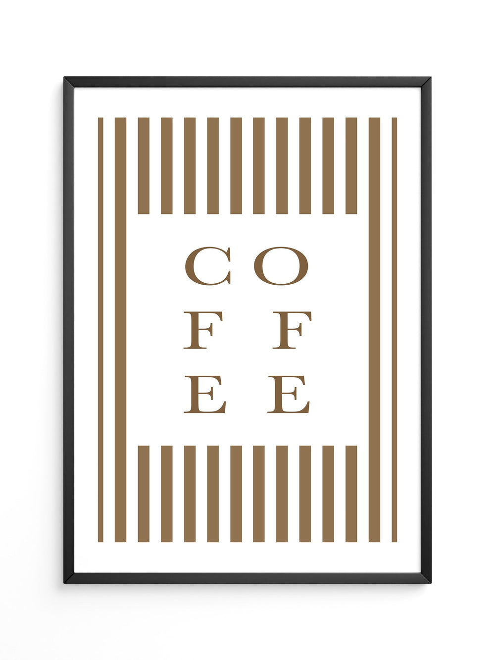 Kaffee Typografie Streifenmuster