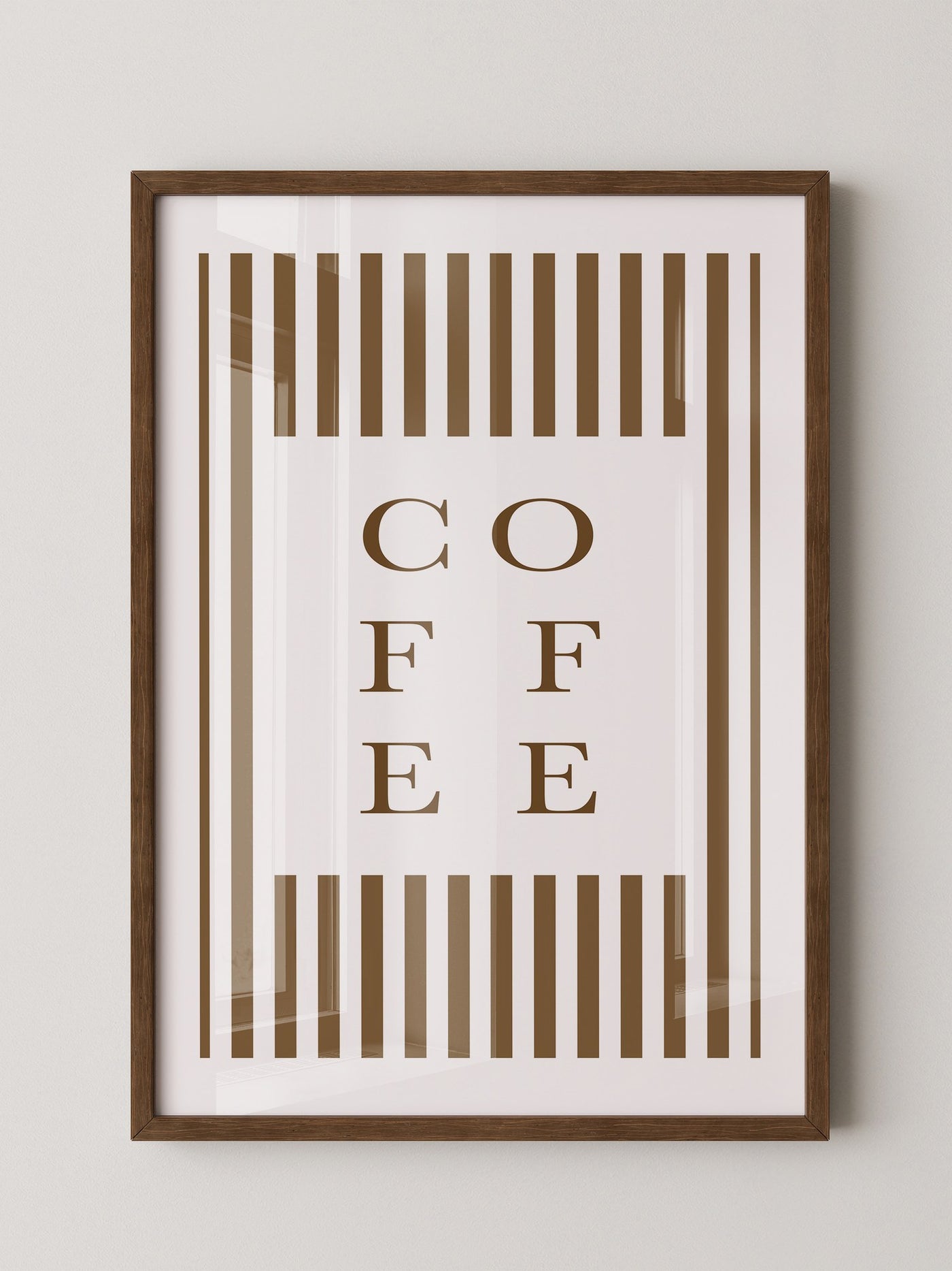 Kaffee Typografie Streifenmuster