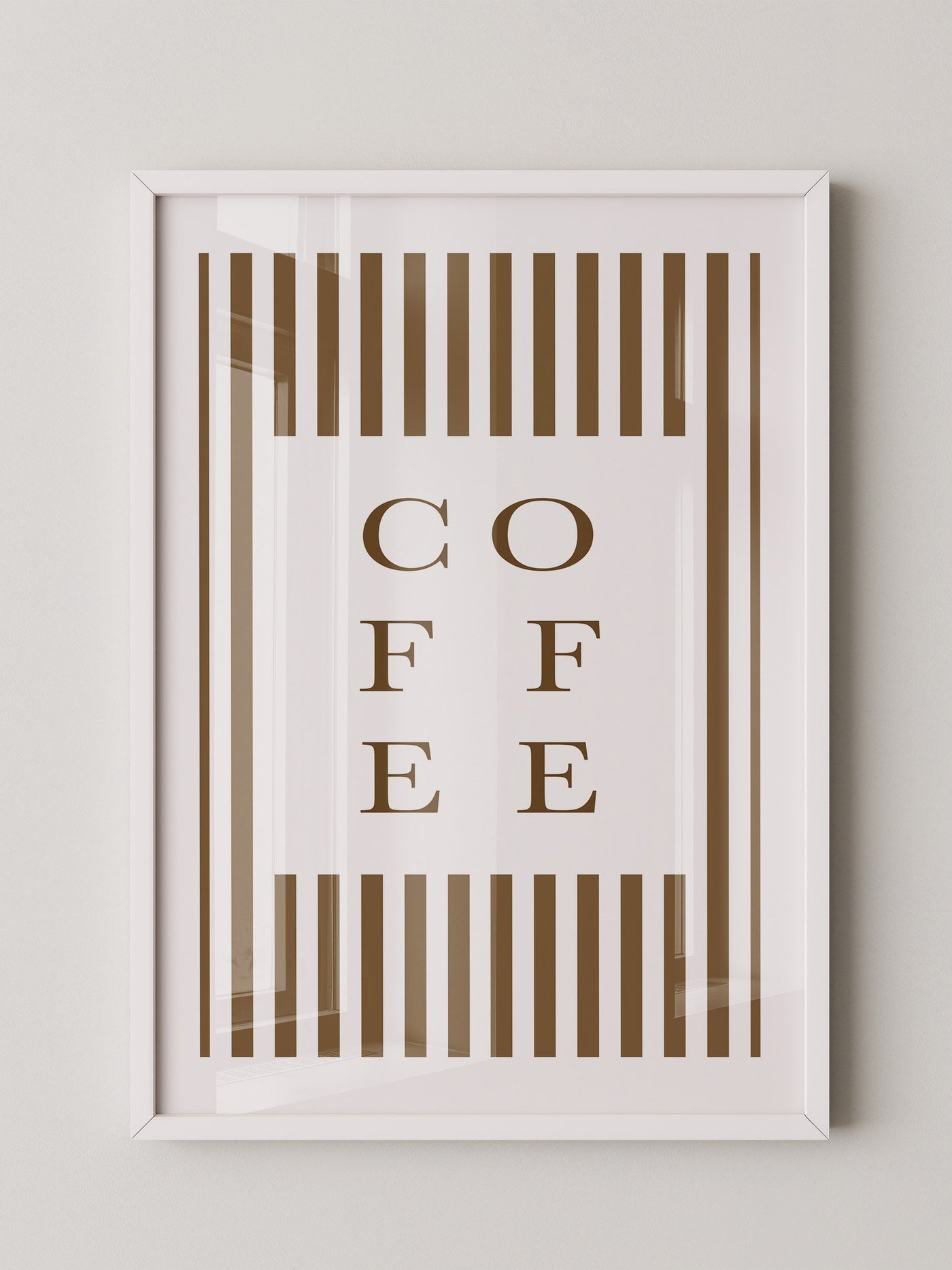 Kaffee Typografie Streifenmuster