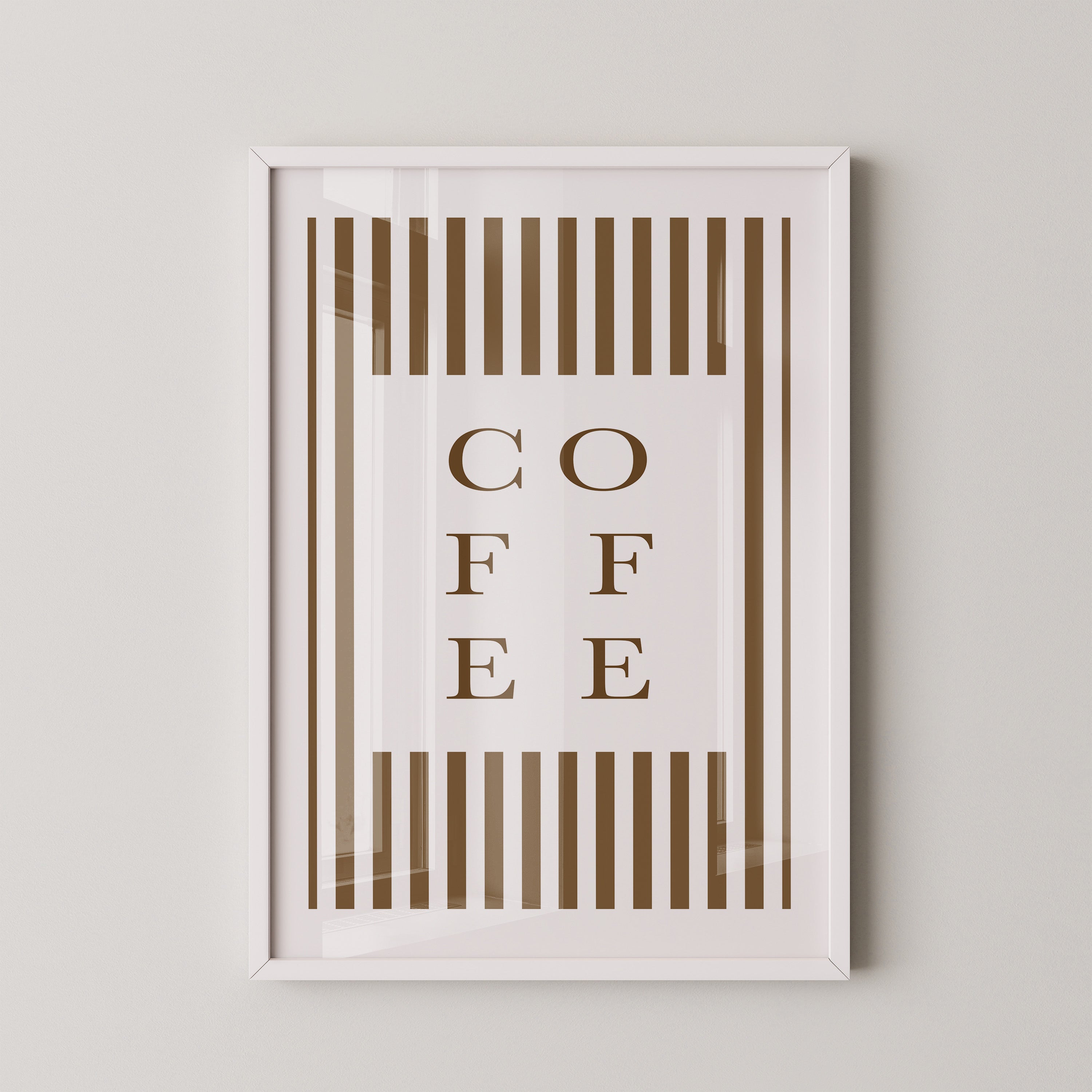 Kaffee Typografie Streifenmuster