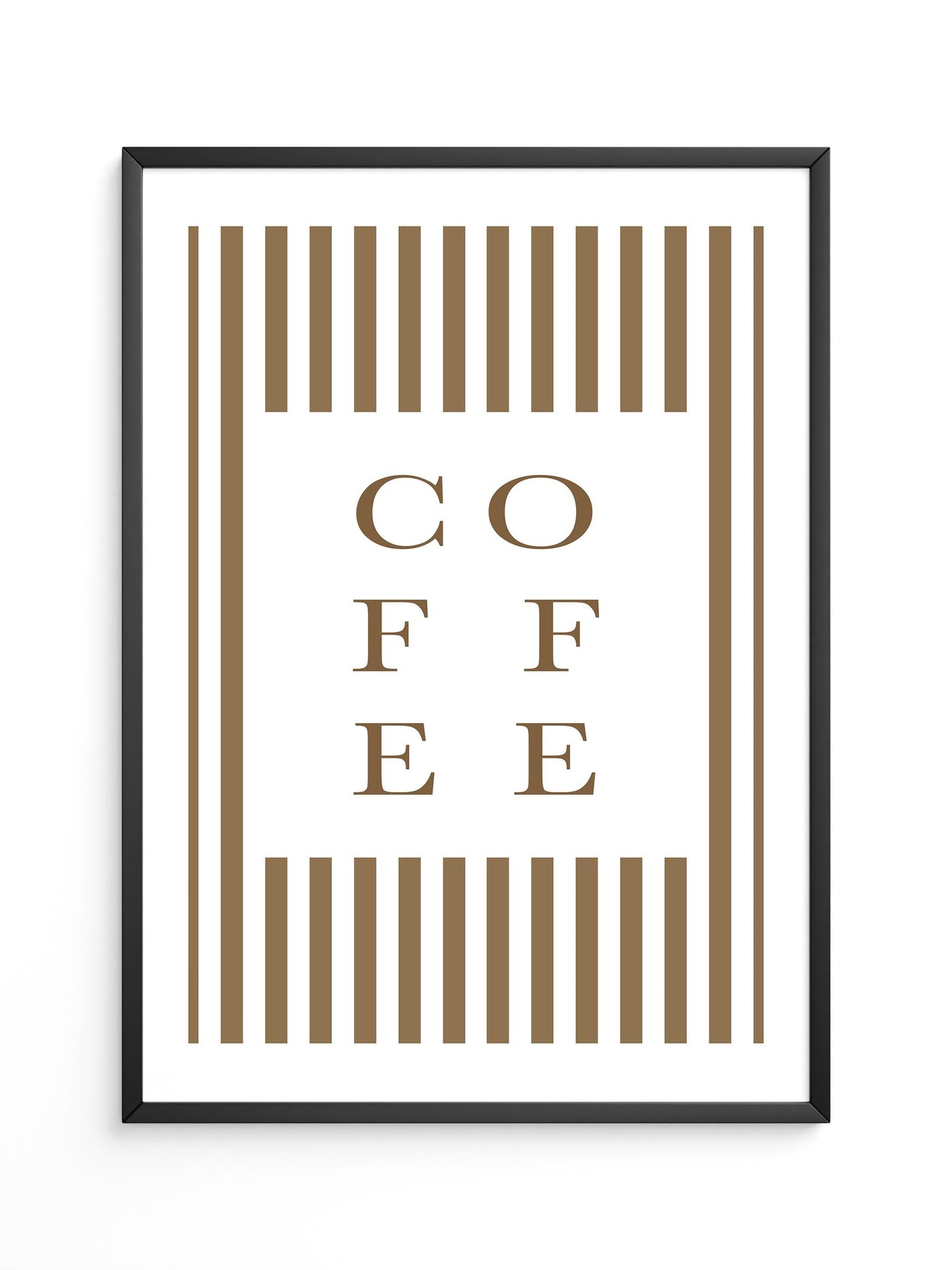 Kaffee Typografie Streifenmuster