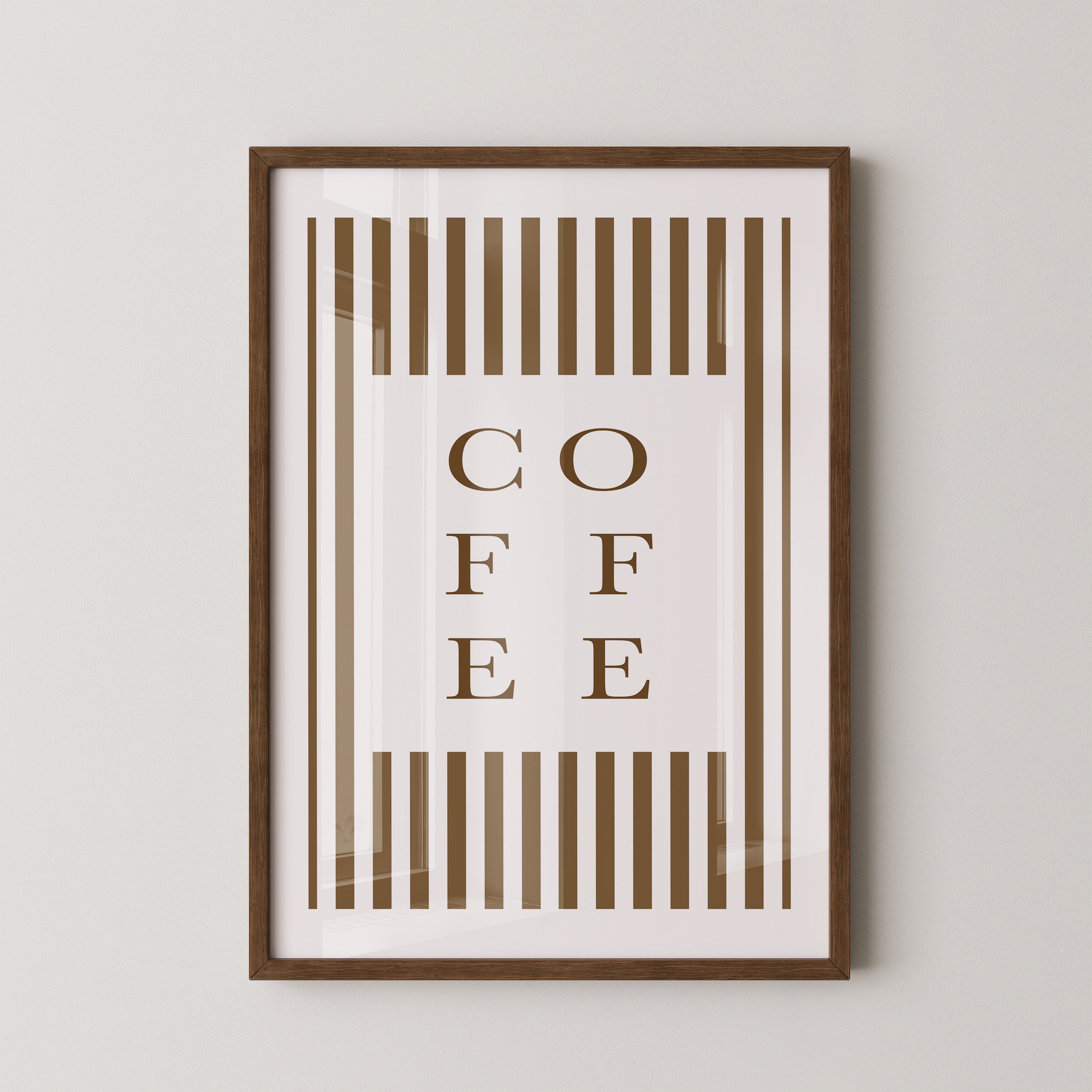 Kaffee Typografie Streifenmuster