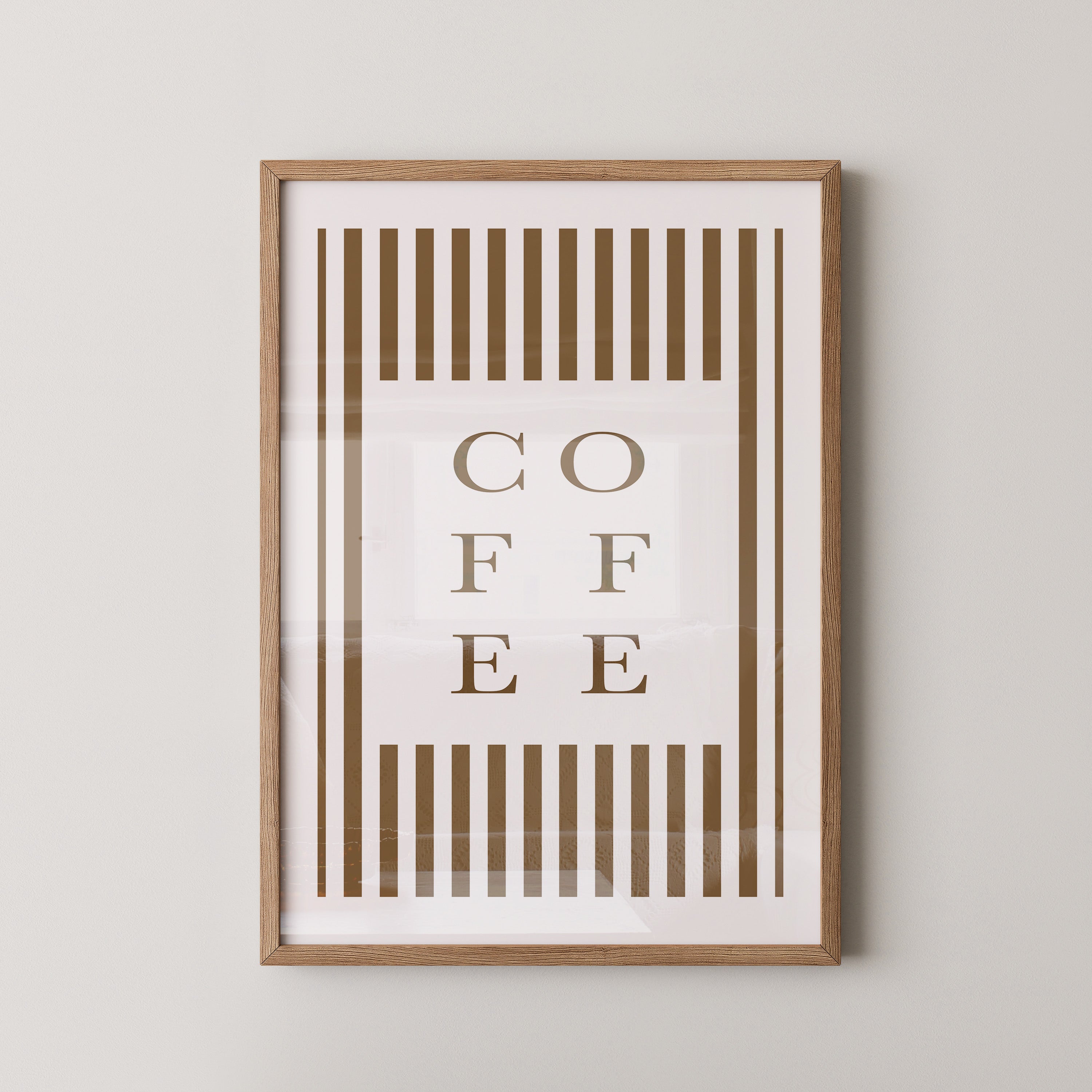 Kaffee Typografie Streifenmuster