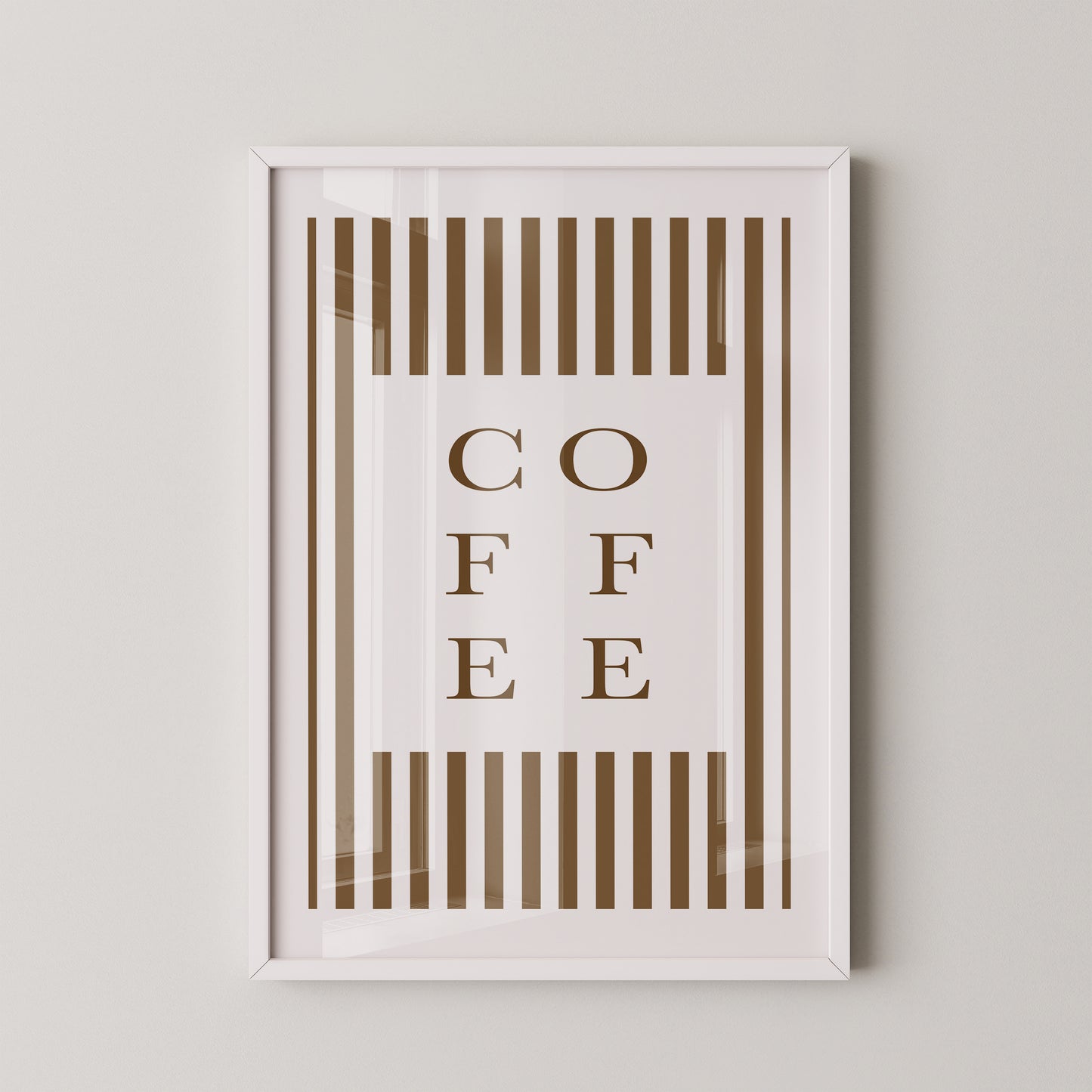 Kaffee Typografie Streifenmuster