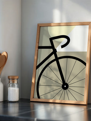 Fahrradrad Grafik minimalistisch