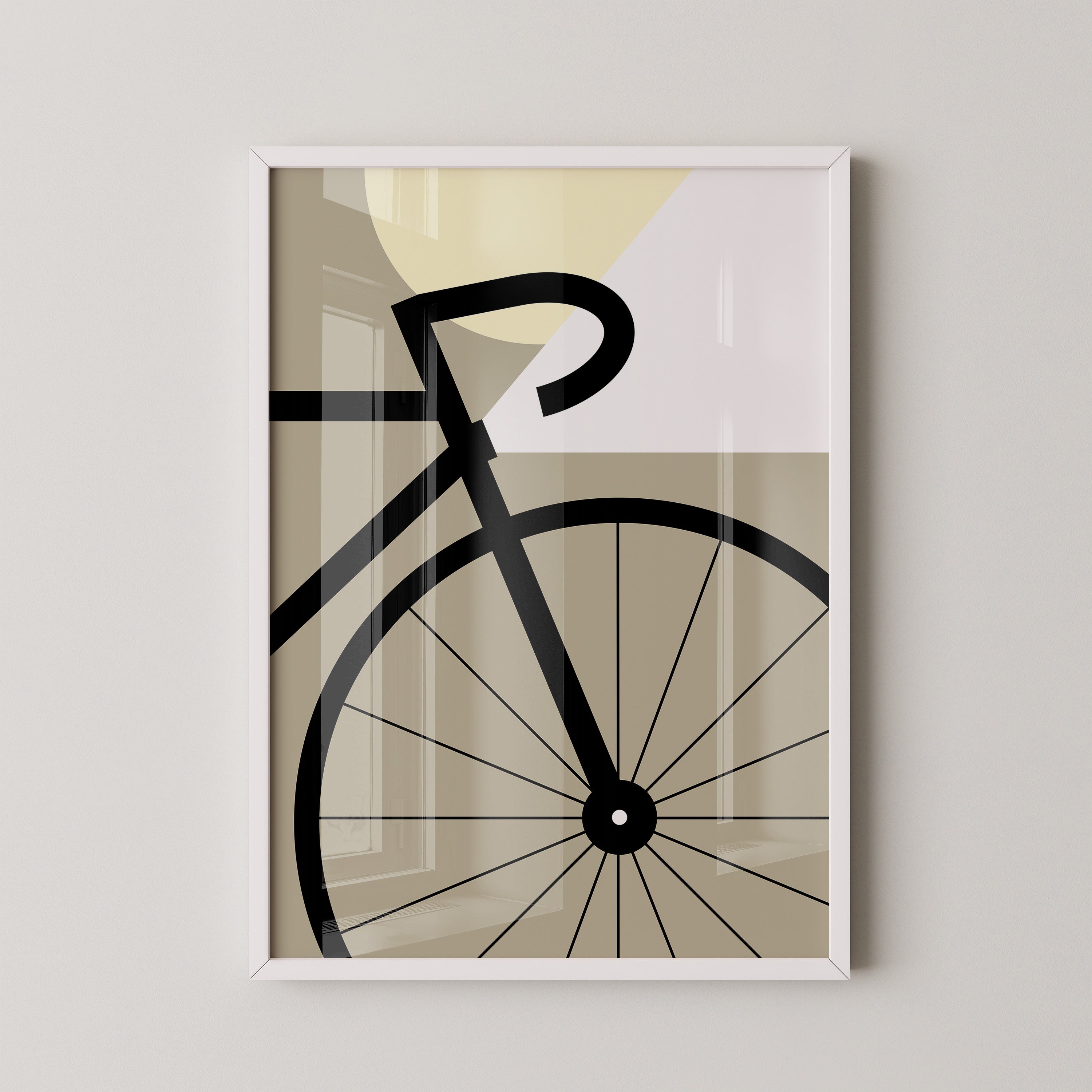 Fahrradrad Grafik minimalistisch