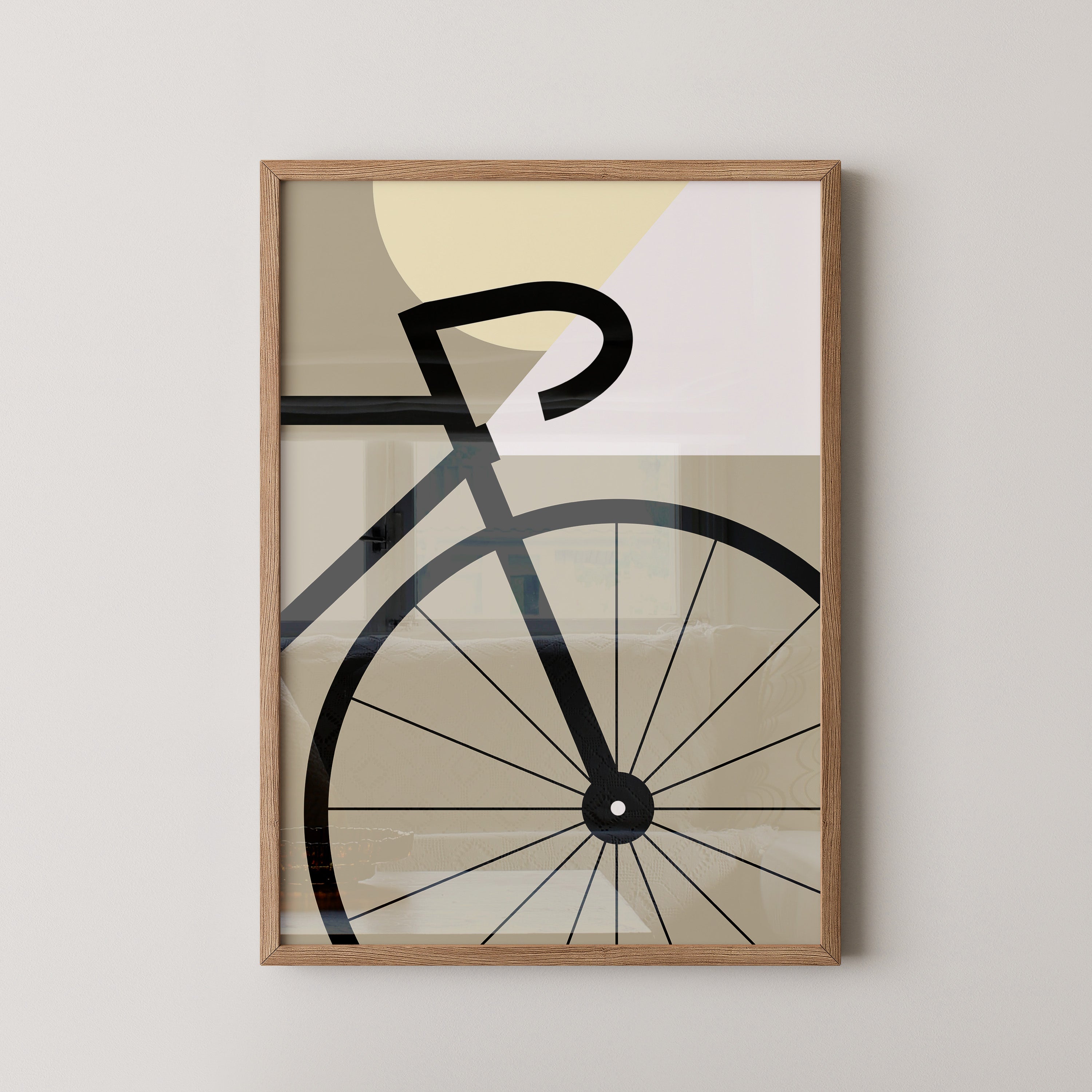 Fahrradrad Grafik minimalistisch