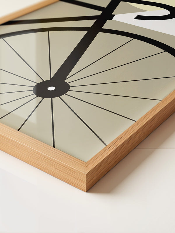 Fahrradrad Grafik minimalistisch