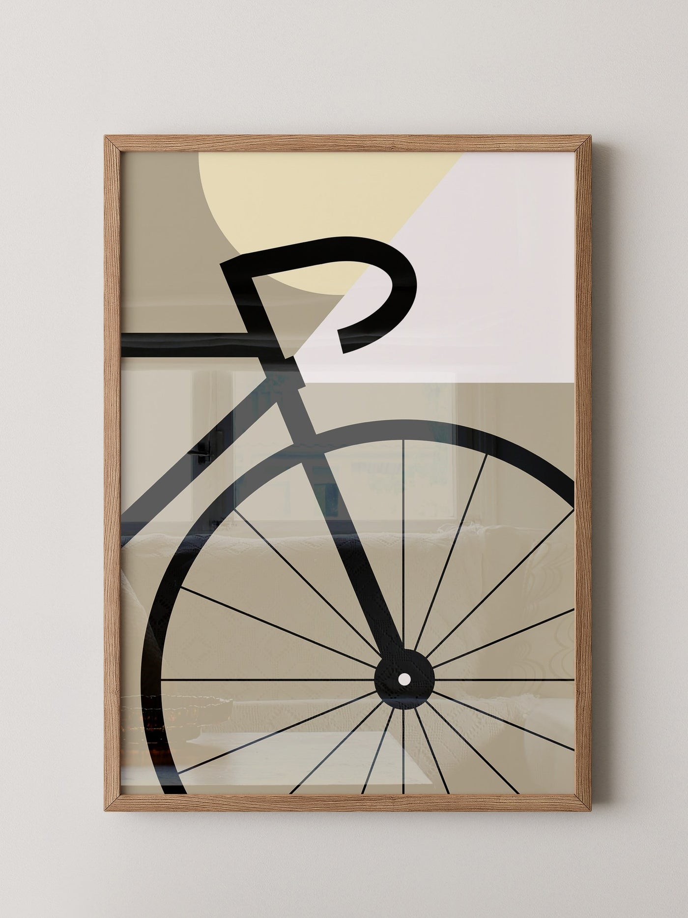 Fahrradrad Grafik minimalistisch