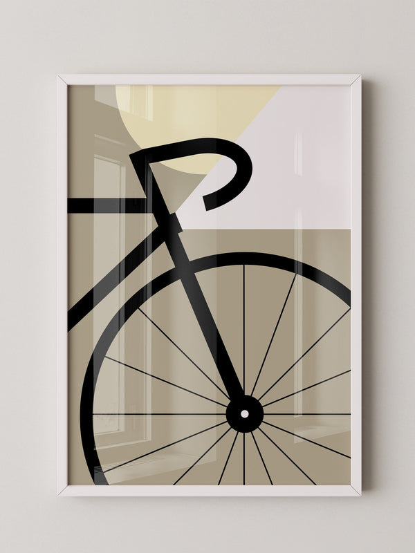 Fahrradrad Grafik minimalistisch