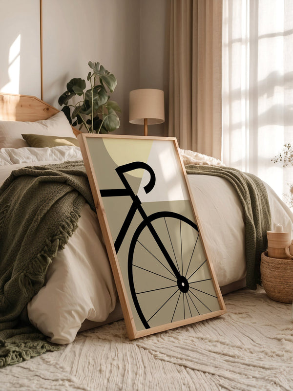 Fahrradrad Grafik minimalistisch