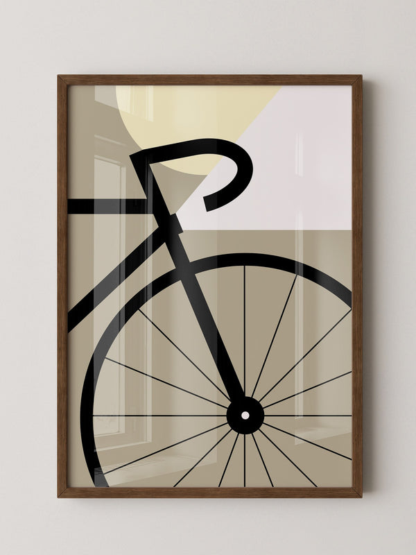 Fahrradrad Grafik minimalistisch