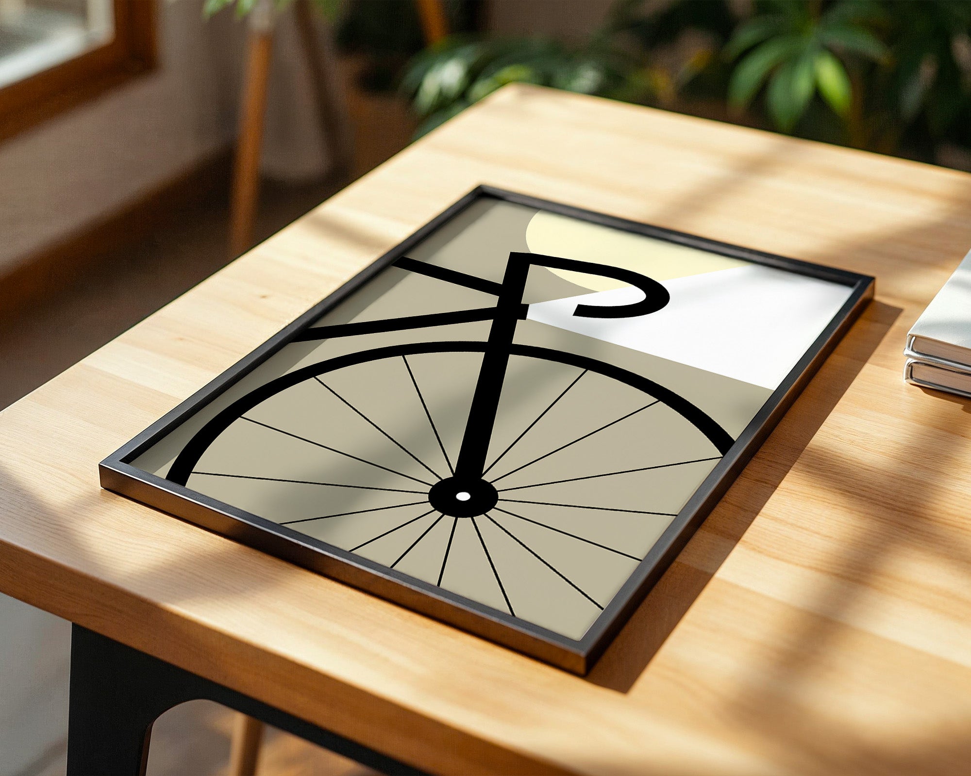 Fahrradrad Grafik minimalistisch