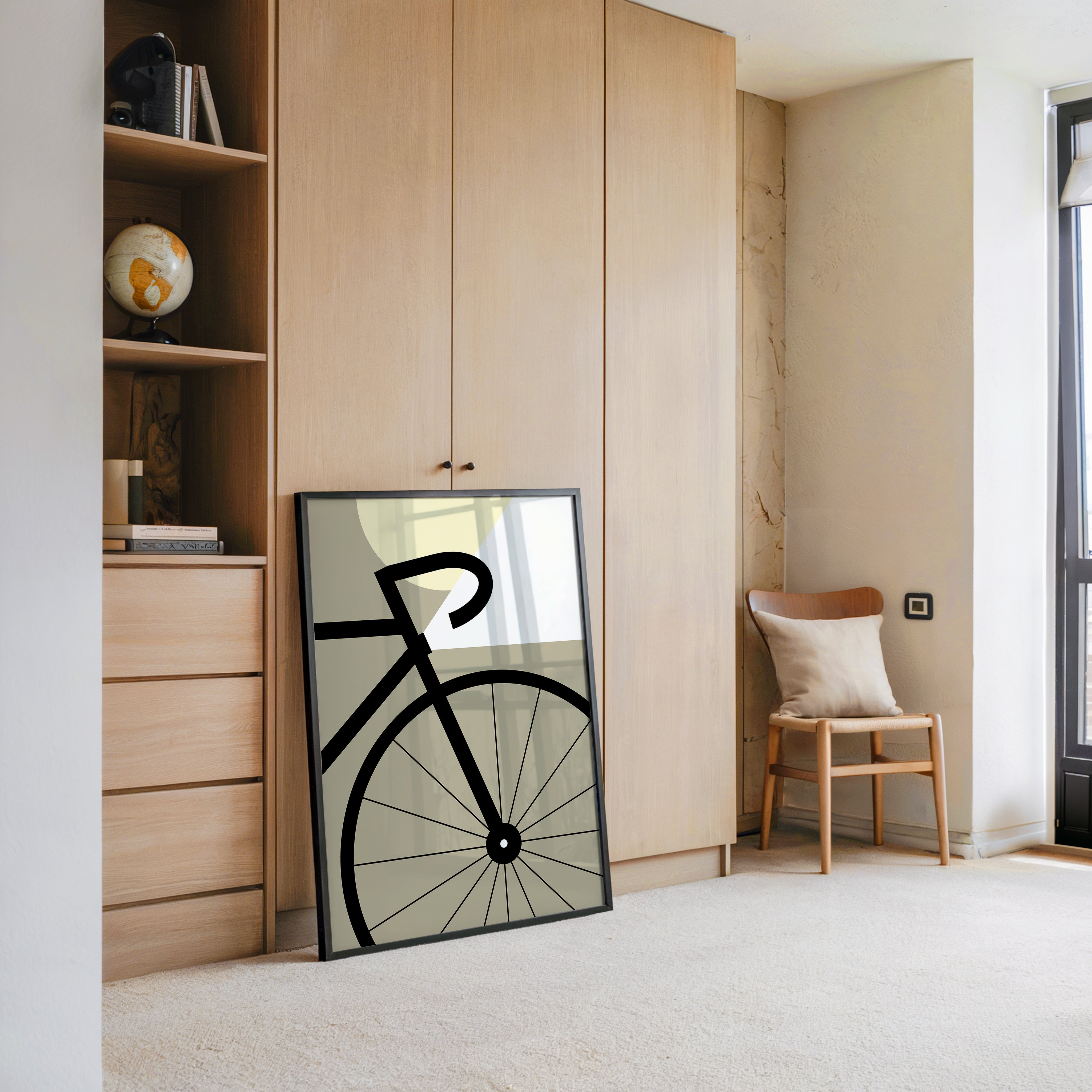 Fahrradrad Grafik minimalistisch