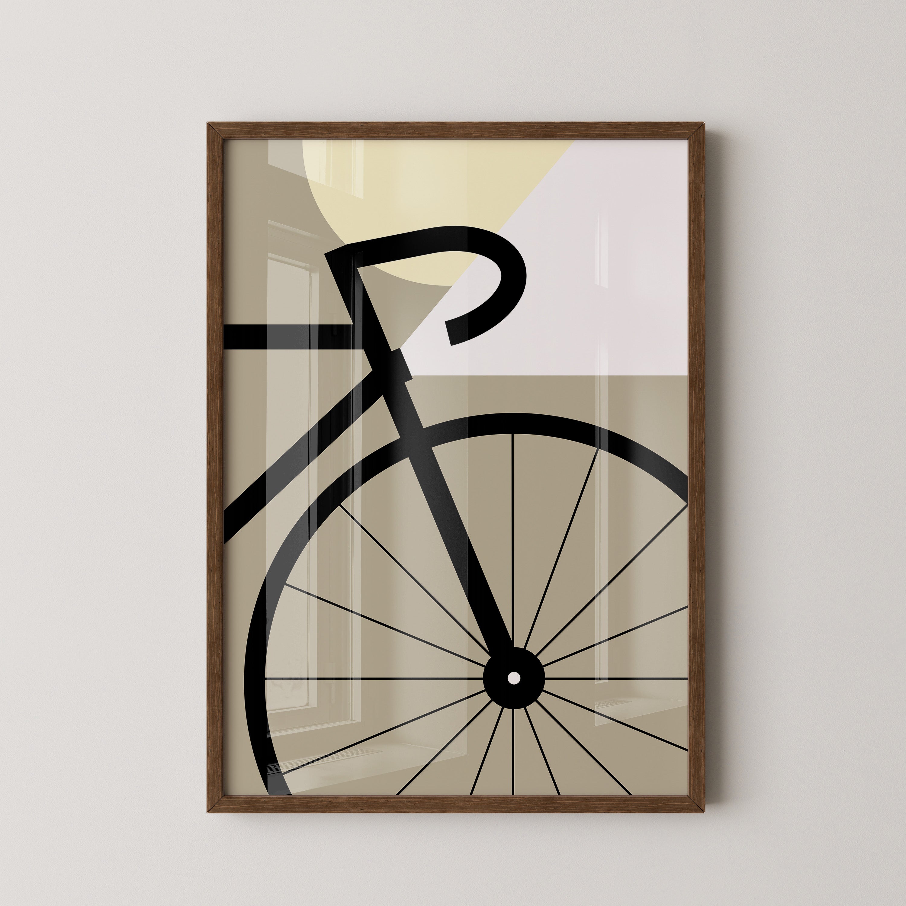 Fahrradrad Grafik minimalistisch