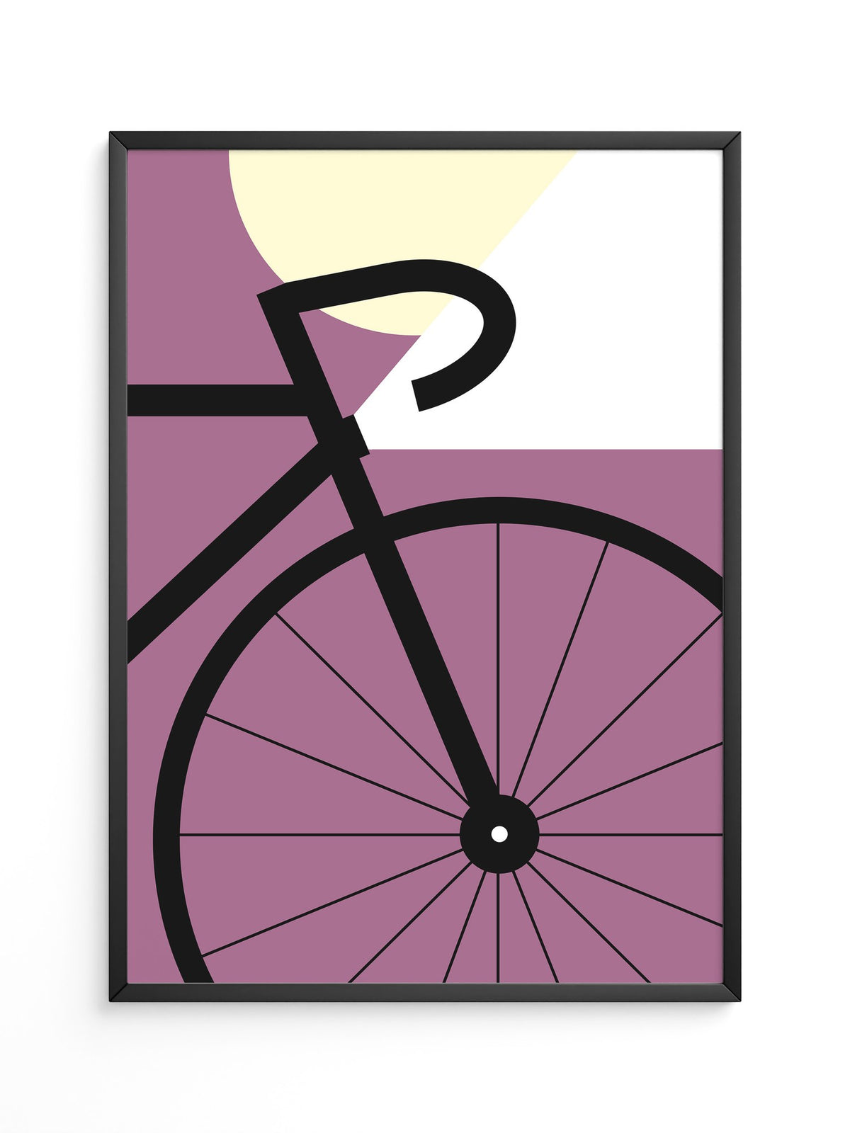 Fahrrad Grafik lila Retro