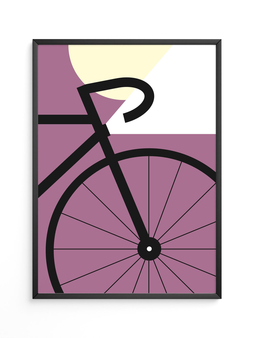 Fahrrad Grafik lila Retro