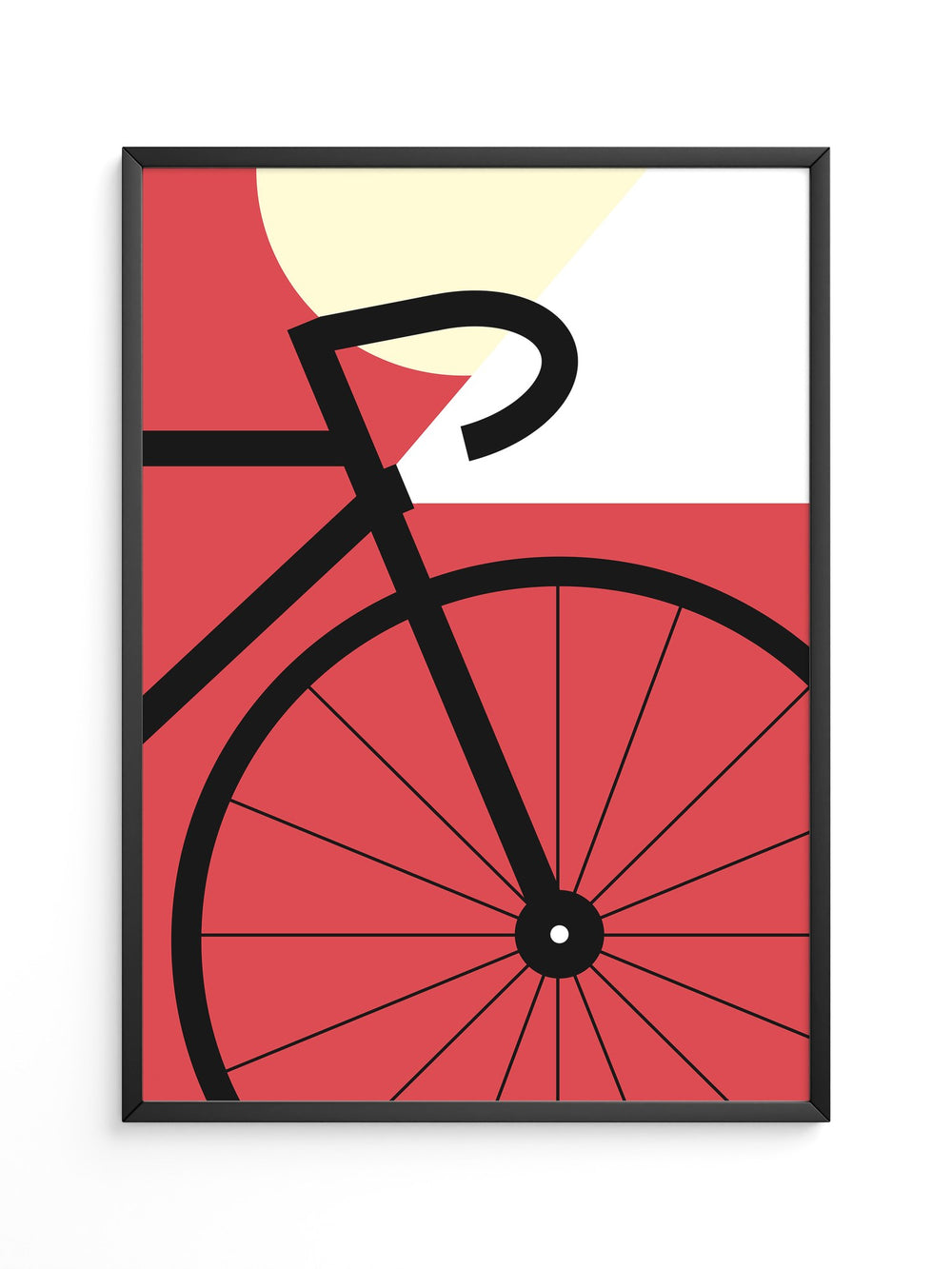 Fahrrad Grafik rot minimalistisch
