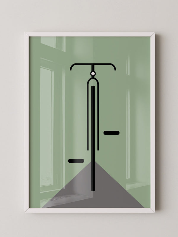 Rad minimalistisch Grün