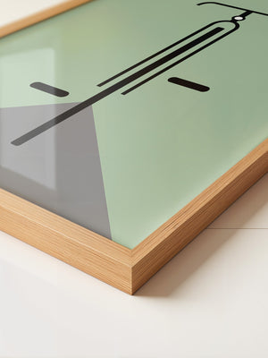 Rad minimalistisch Grün