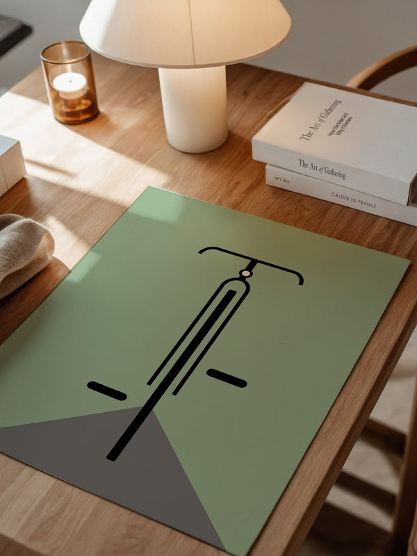 Rad minimalistisch Grün