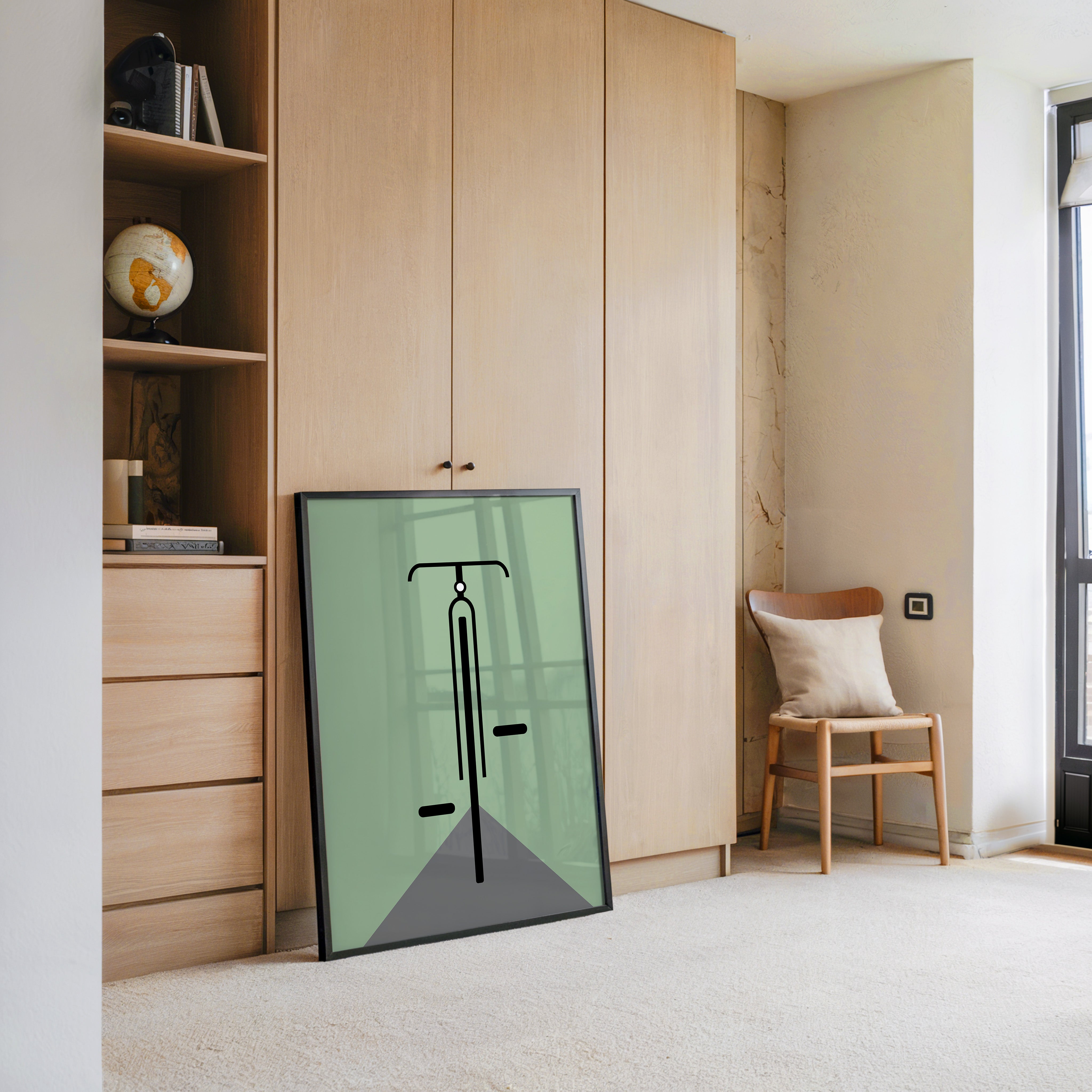 Rad minimalistisch Grün