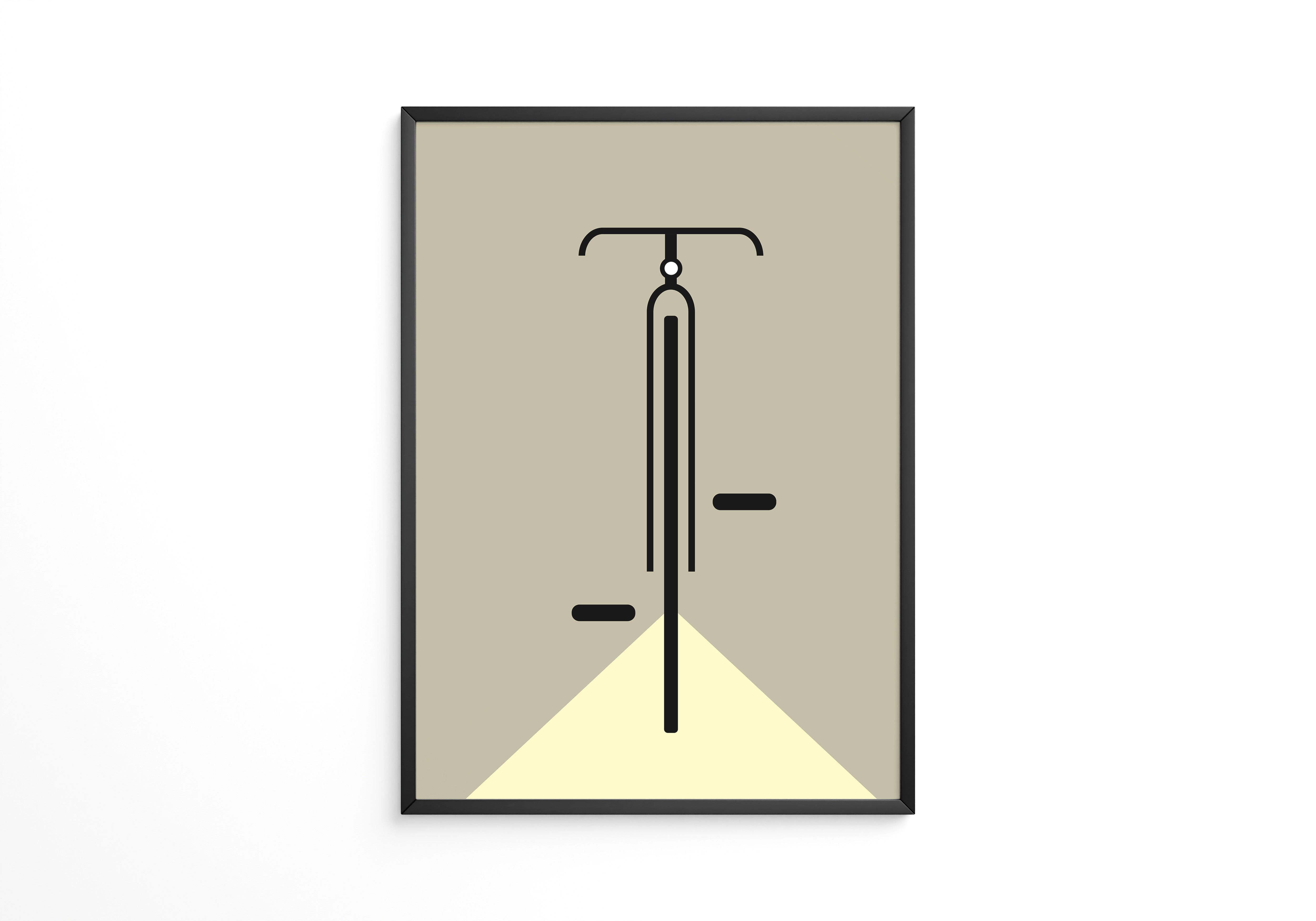 Fahrrad Schlicht Vertikal Kunst