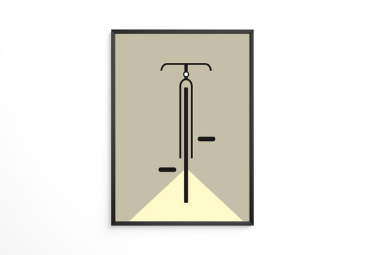 Fahrrad Schlicht Vertikal Kunst