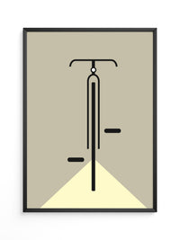 Fahrrad Schlicht Vertikal Kunst