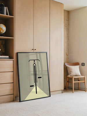 Fahrrad Schlicht Vertikal Kunst