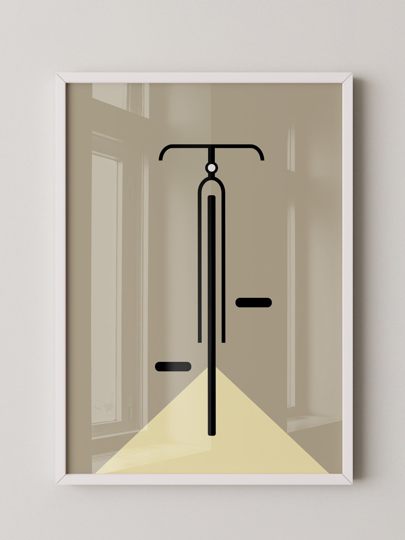 Fahrrad Schlicht Vertikal Kunst