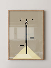 Fahrrad Schlicht Vertikal Kunst