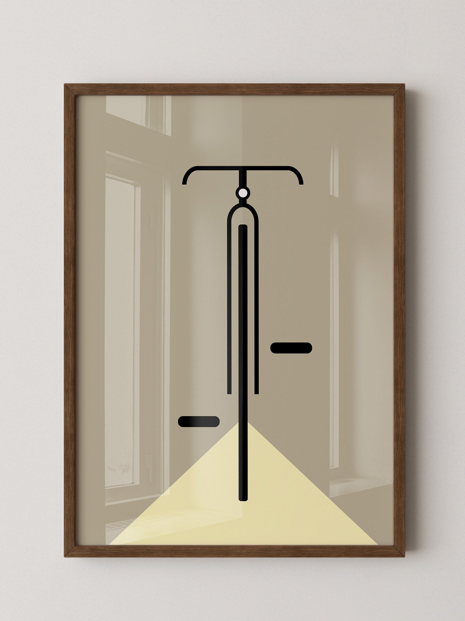 Fahrrad Schlicht Vertikal Kunst