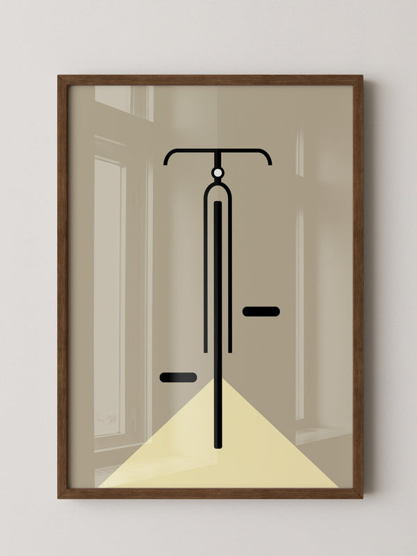 Fahrrad Schlicht Vertikal Kunst