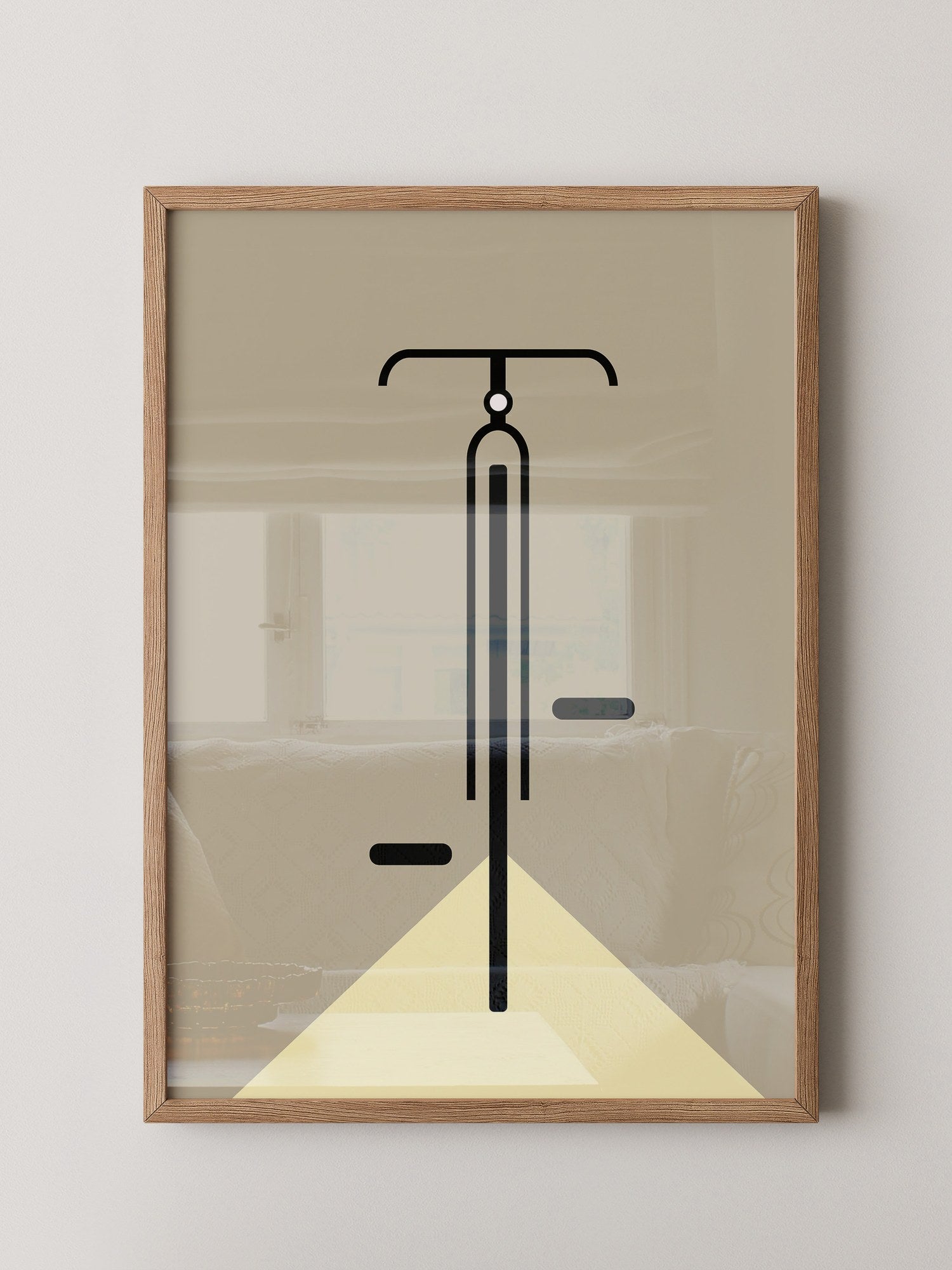 Fahrrad Schlicht Vertikal Kunst