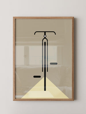 Fahrrad Schlicht Vertikal Kunst