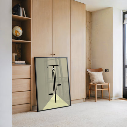 Fahrrad Schlicht Vertikal Kunst
