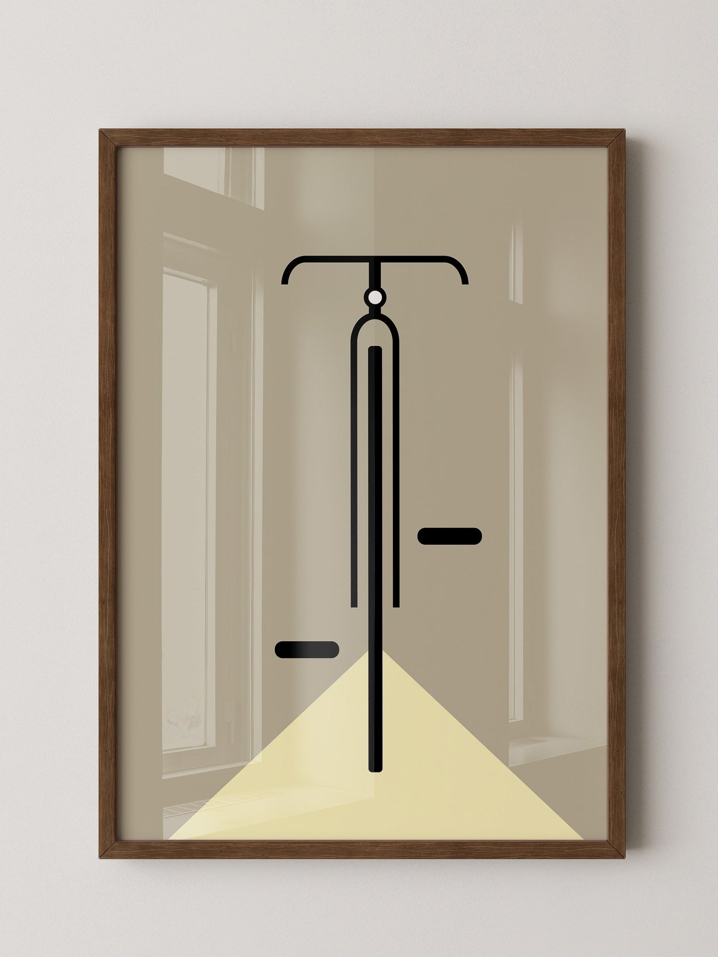 Fahrrad Schlicht Vertikal Kunst