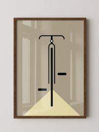 Fahrrad Schlicht Vertikal Kunst