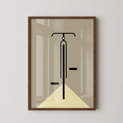 Fahrrad Schlicht Vertikal Kunst