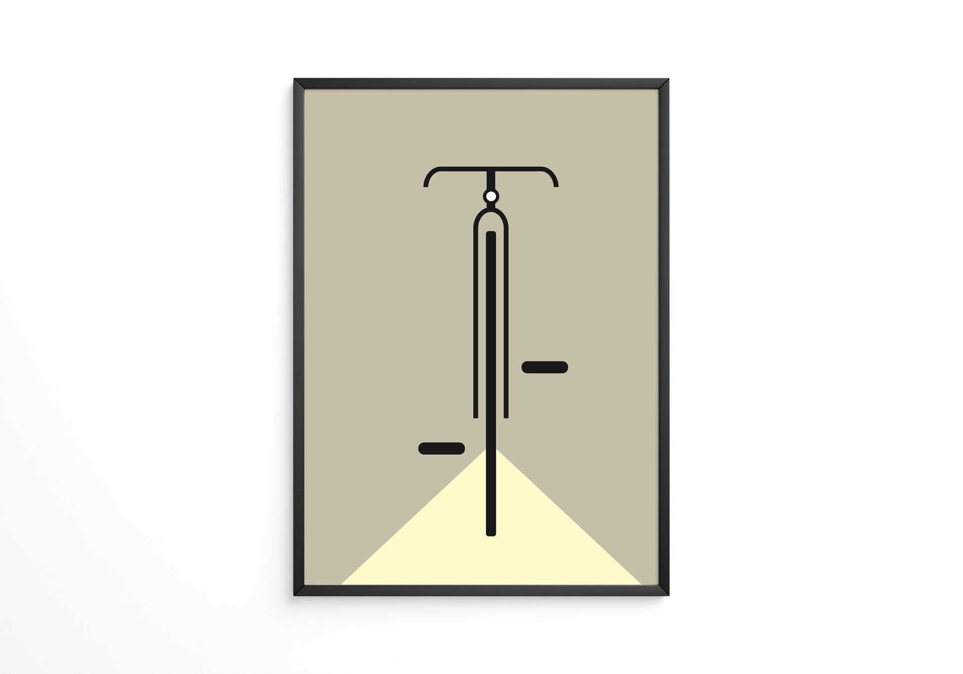 Fahrrad Schlicht Vertikal Kunst