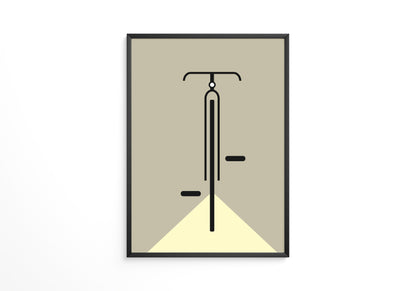 Fahrrad Schlicht Vertikal Kunst
