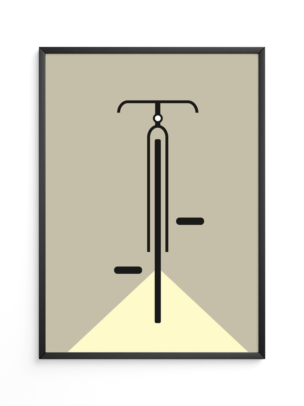 Fahrrad Schlicht Vertikal Kunst