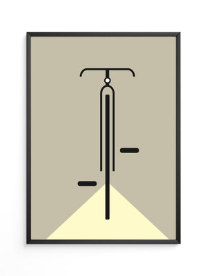 Fahrrad Schlicht Vertikal Kunst