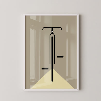 Fahrrad Schlicht Vertikal Kunst