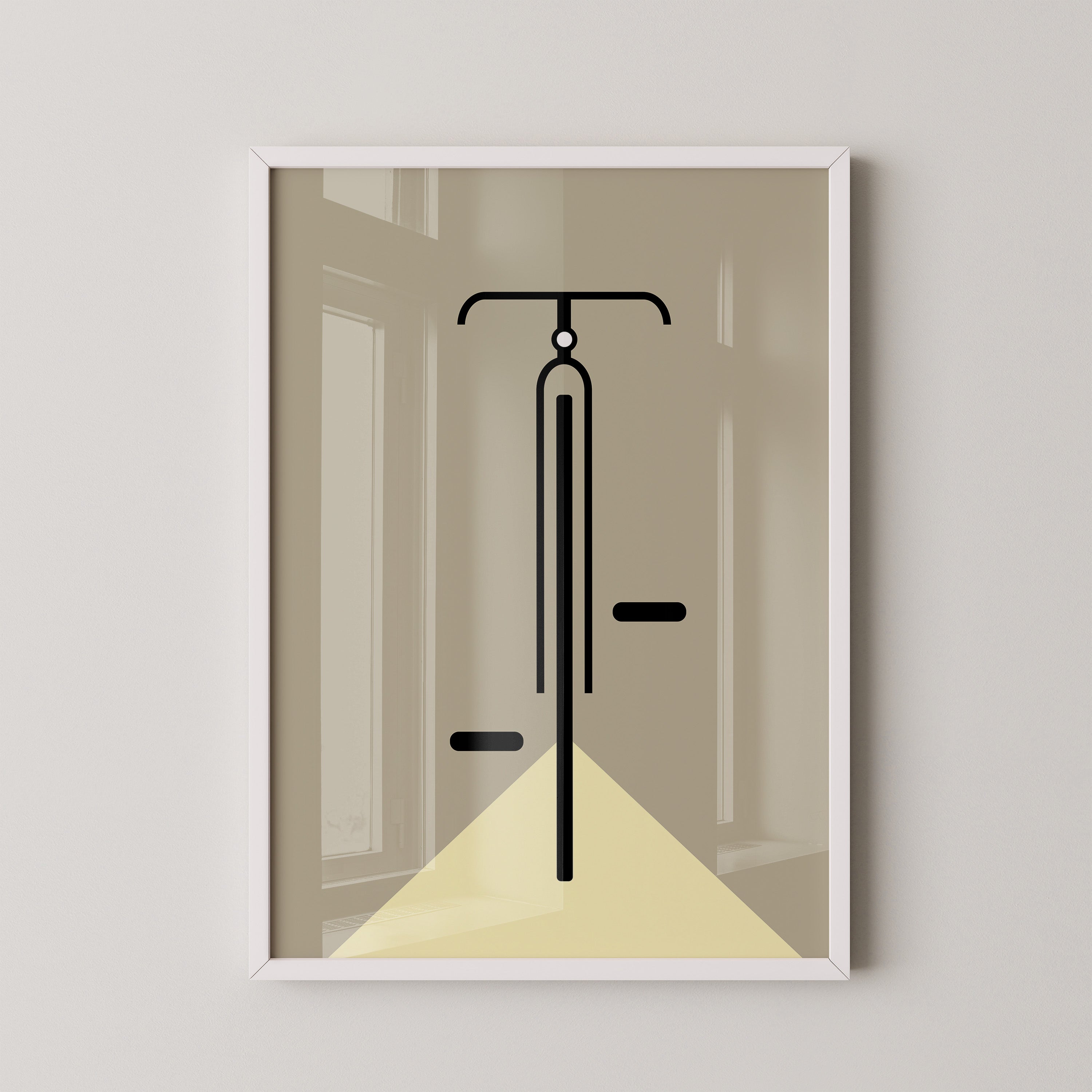 Fahrrad Schlicht Vertikal Kunst