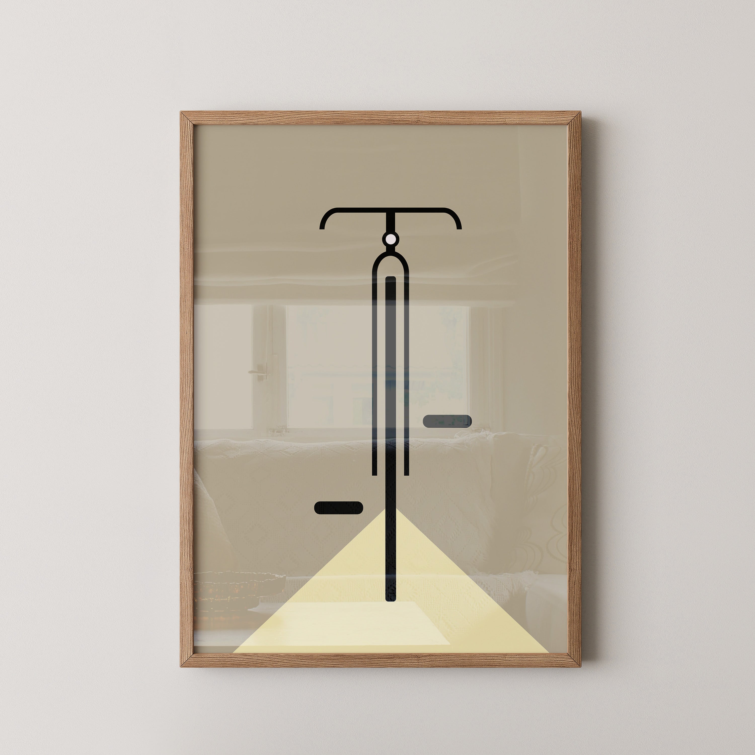 Fahrrad Schlicht Vertikal Kunst